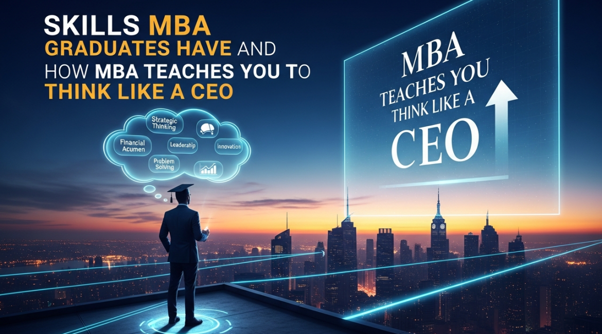 Beyond a degree, an MBA is a mental shift. Every skill—from data to leadership—builds the CEO Mindset MBA graduates need to lead globally.