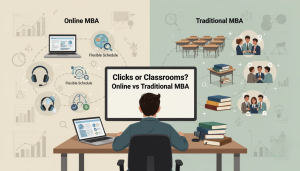 Clicks or Classrooms? Online MBA vs Traditional MBA for Today’s Aspirants